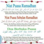 Niat Puasa Ramadhan & Doa Semasa Berbuka di Bulan Ramadhan